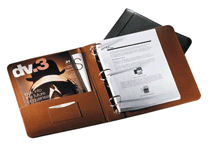 Brown and Black Leather Folio